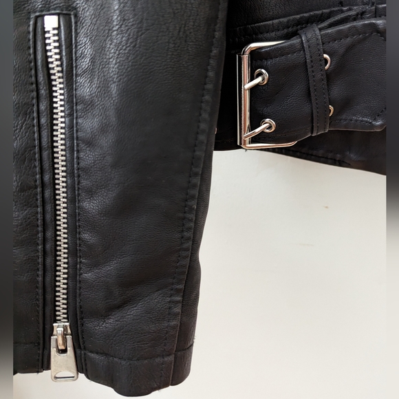 Miss Selfridge Faux Leather Biker Jacket - Picture 2 of 2